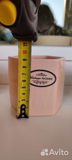 Цветочный горшок керамика/пластик