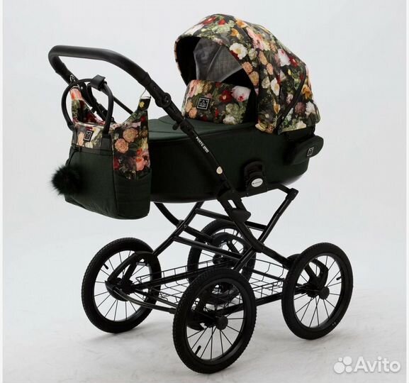 Коляска 2 в 1 adamex Porto retro flowers / порто