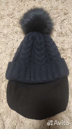 Шапка с помпоном и шарф- хомут (комплект)