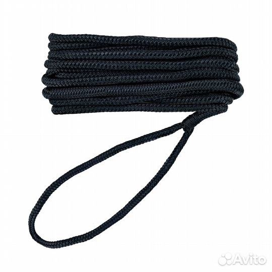 Трос швартовый с огоном плетеный, 8мм, 6.1м, черны