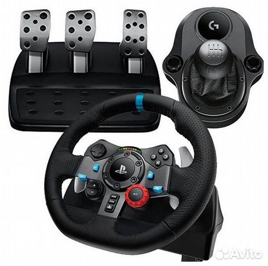 Комплект Logitech G29 Driving Force и кпп