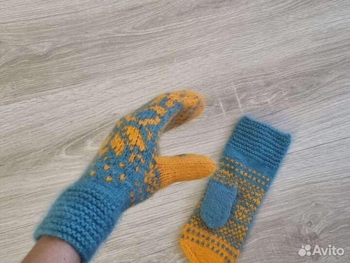 Варежки из пуха норки