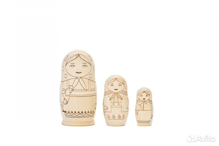 Матрёшка 3 кукольная 