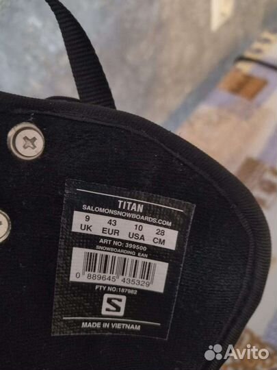 Ботинки сноубордические salomon titan