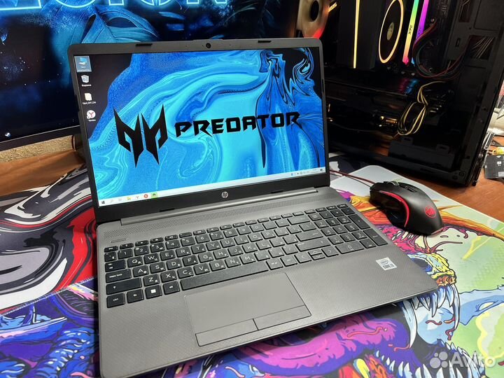 Hp i3-10 + 8Ram + 256 SSD Full-HD шустрый ноутбук