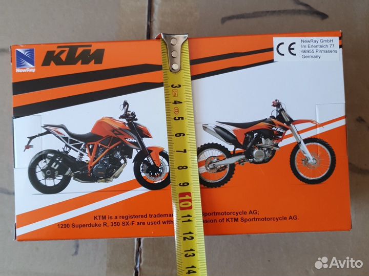 Модель мотоцикла ктм SX350f 1:12