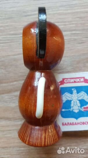 Игрушка СССР Чебурашка сувенир дерево