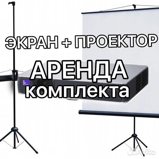 Аренда портативной колонки + 2 Микрофона, проектор