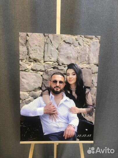 Портрет на холсте по фото на подарок