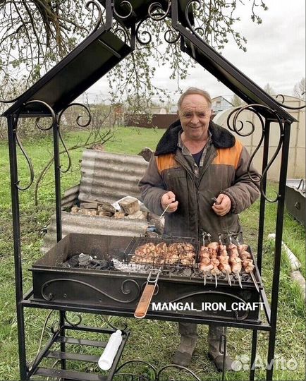 Мангал с крышей