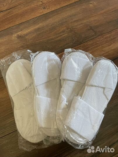 Тапочки одноразовые 4 пары махровые р37-42