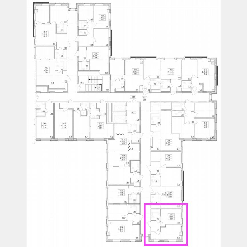 1-к. апартаменты, 32,1 м², 13/13 эт.