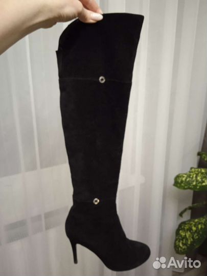 Сапоги ботфорты 39 размер замшевые