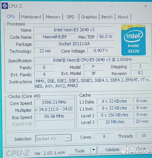 Игровой пк (Xeon E5 2640V3, DDR4 16 Гб, GTX 1660S)