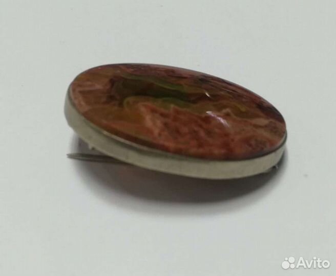 Винтажный комплект украшений агат пейзажный