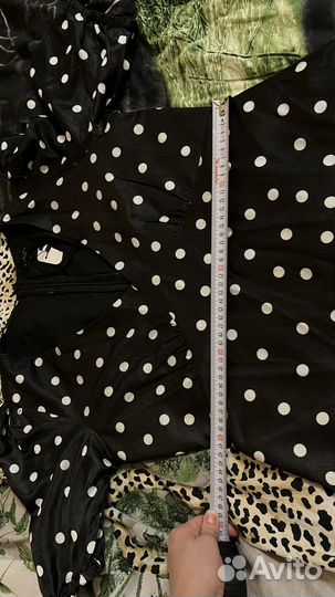 Платье черное в горох 46 zarina