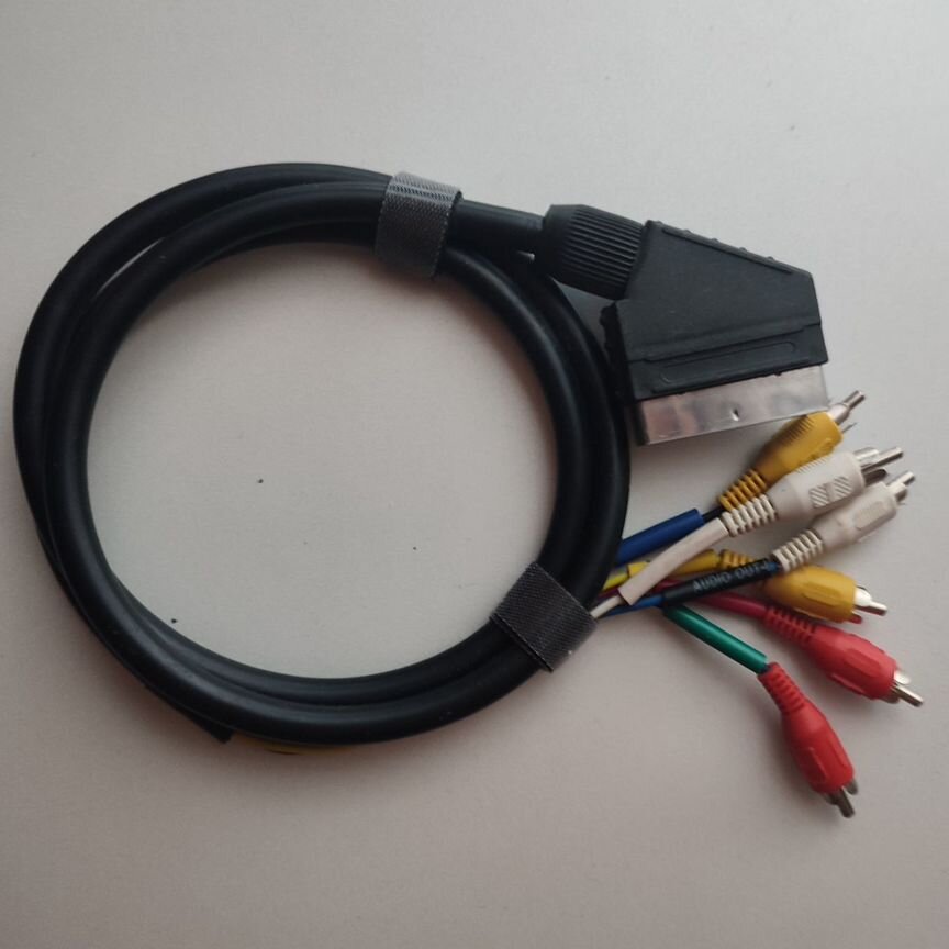 Scart - Av 6х Rca / Тюльпан, 1 Метр