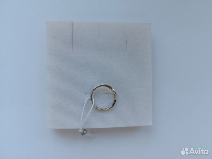 Кольцо 585 1,58 гр,брил.16р,бел.зол.(599)