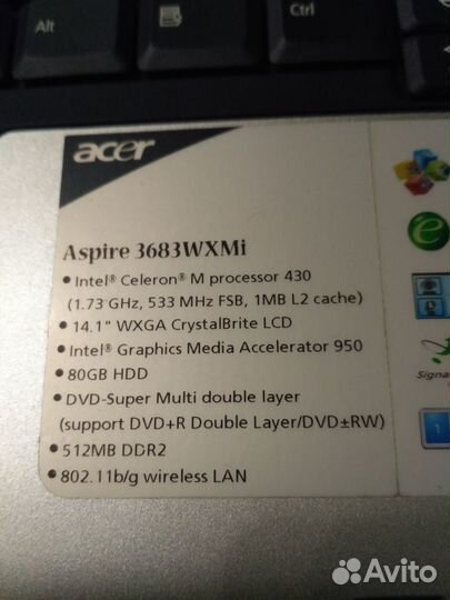 Ноутбук Acer Aspire 3683WXMi 14