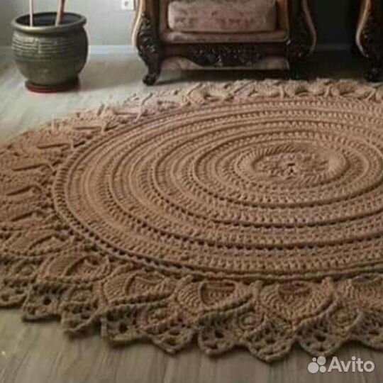 Коврик вязаный крючком