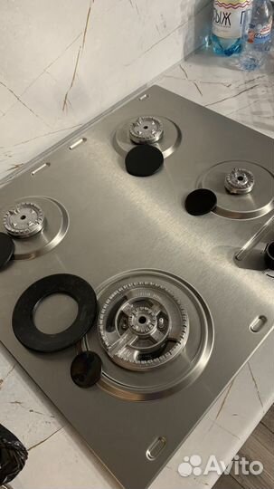 Газовая варочная панель 4 конфорки горение