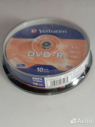 DVD- r Verbatim extra 16x 10шт