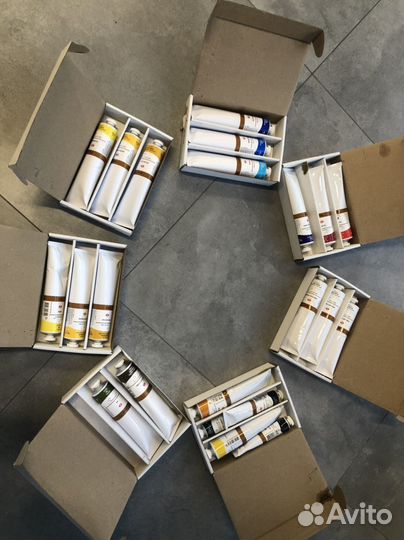 Масляные краски Сонет + деревянная палитра