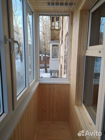 Обшивка и остекление балконов, окна