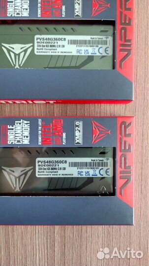 Оперативная память DDR4 3600 MHz 16Gb (2x8Gb)