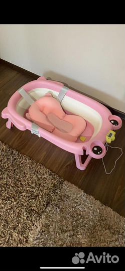 Ванночка для купания складная с термометром
