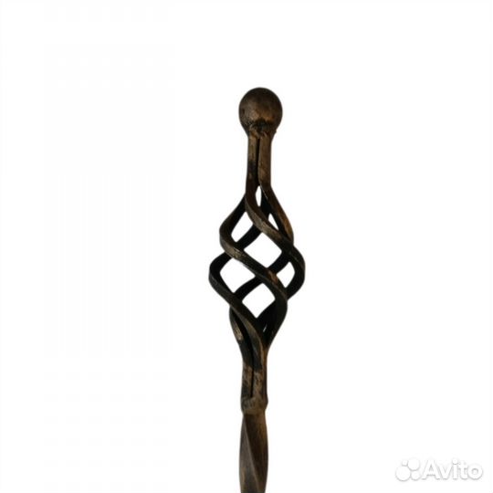 Кочерга и совок кованые для печи, камина и мангала