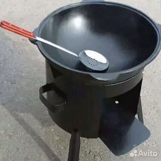 Казан 10л С Печкой + подарок шумовка