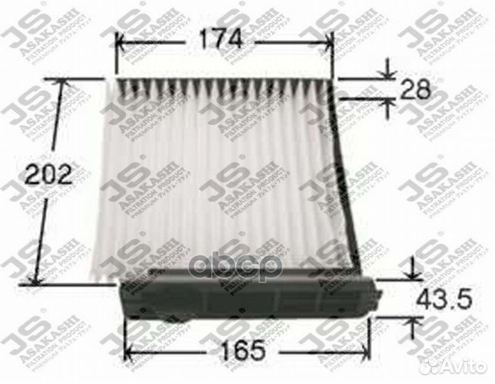 Фильтр салона AC208J JS Asakashi
