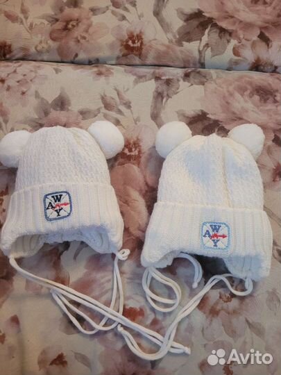 Зимняя шапка для двойни