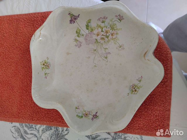 Салатница 19 век, Кузнецовский фарфор, с клеймом