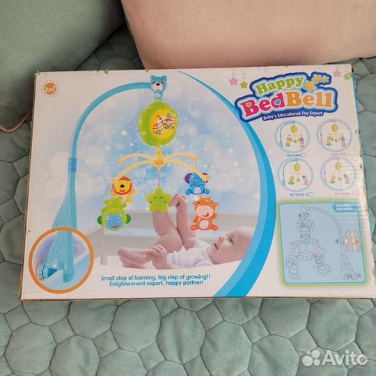 Мобиль на кроватку на батарейках