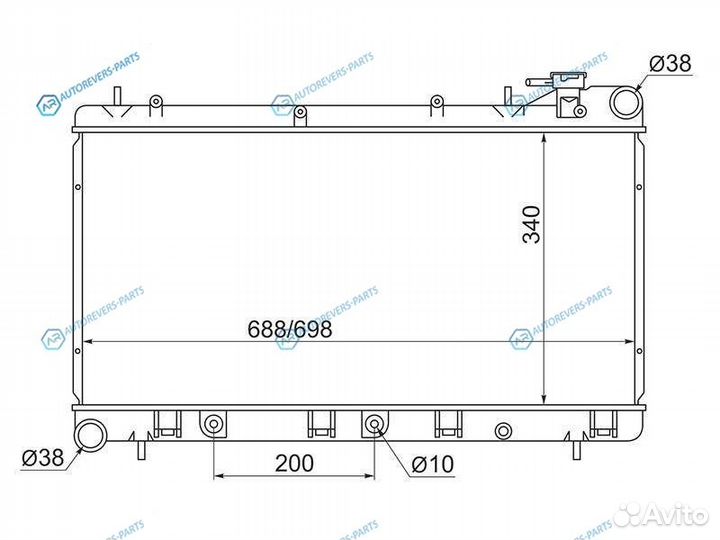 SB0001 Радиатор subaru forester 97-02impreza 93-99