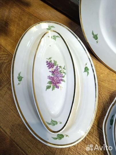 Остатки столового сервиза сирень дулево