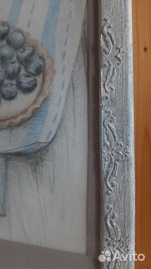 Рисунок карандашом в раме