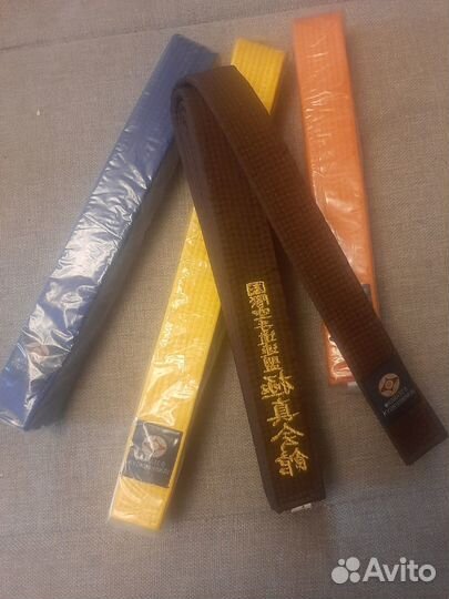 Пояс Карате Киокушинкай с вышивкой, новый