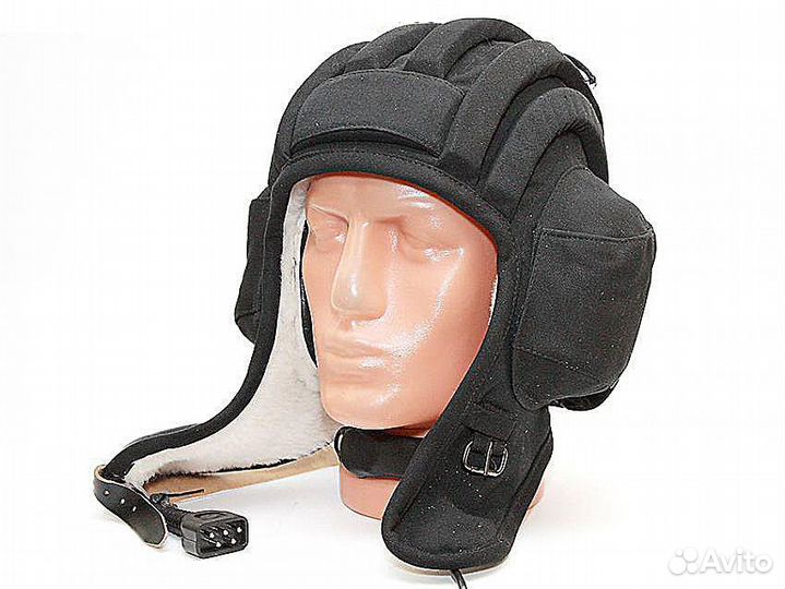 Шлем танкиста тш-4М-З зимний (черный) 1 рост