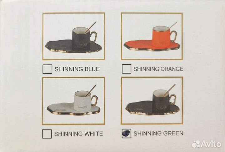 Чашка с блюдцем фарфоровый набор