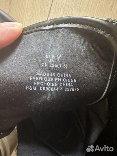 Ботинки демисезонные для девочки H&M 36