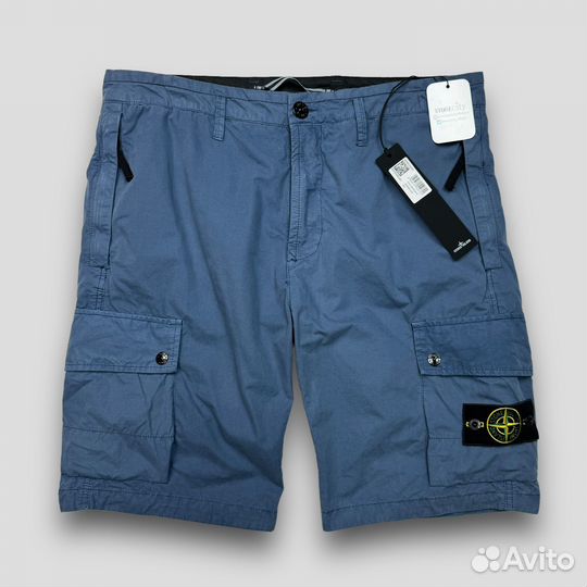 Шорты карго Stone Island синие L11WA