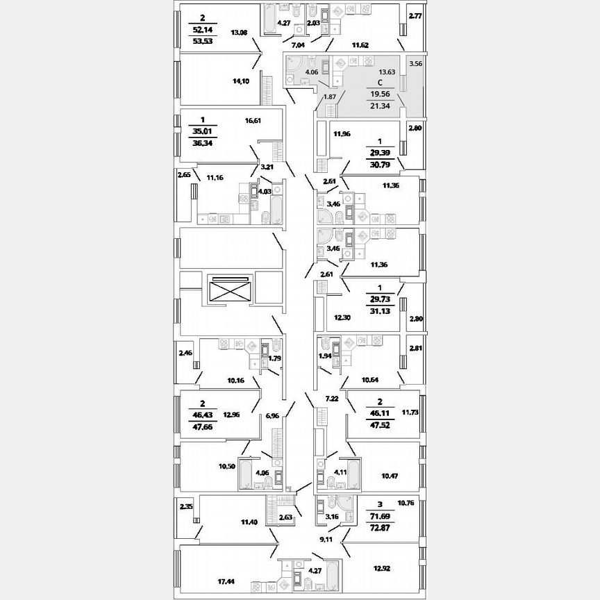 Квартира-студия, 21,3 м², 5/7 эт.
