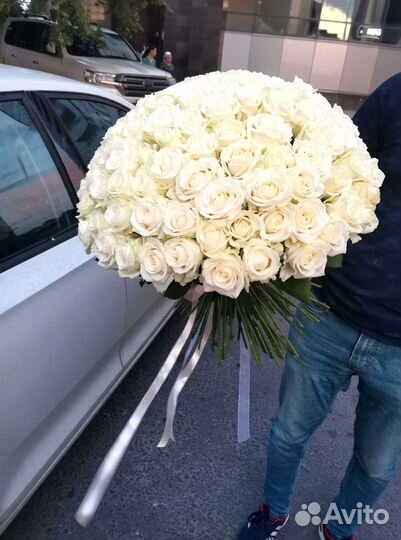 Розы с доставкой, букет роз 101 шт