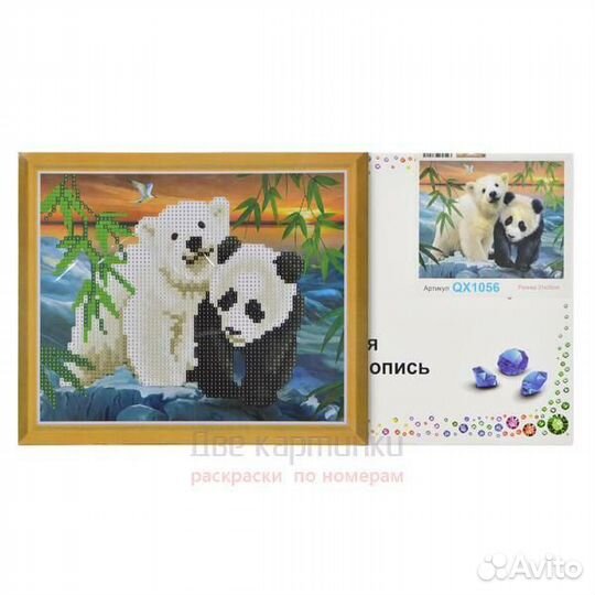 Алмазная мозаика 21x25 Лев и львица на камне