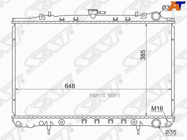 Радиатор Nissan Cefiro 88-94 / Laurel 88-92 / Skyline 89-98 / Skyline GT-R 89-98 NS000431