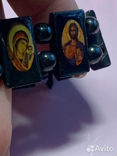 Магнитный браслет от давления из гематита