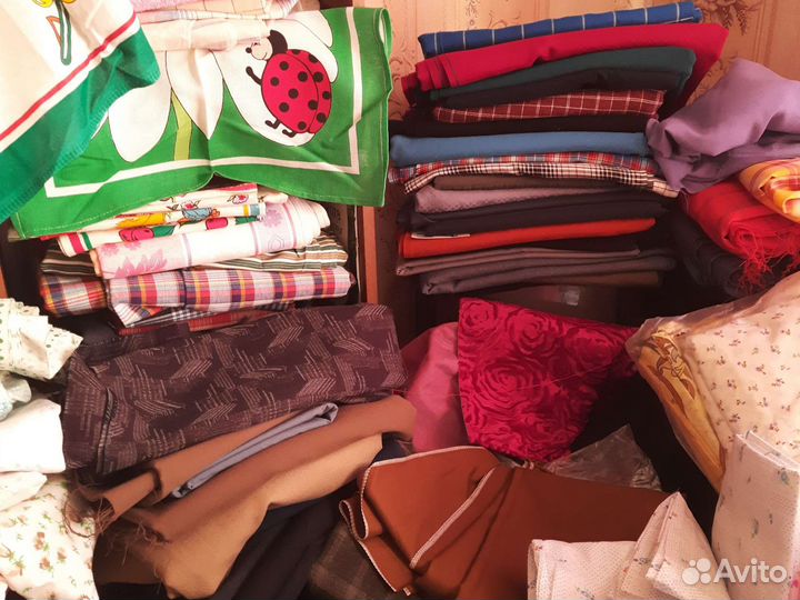 Отрез ткани СССР бязь. Шерсть.плюш бархат